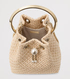 Jimmy Choo Raffia Bon Bon top-handle bag - British product