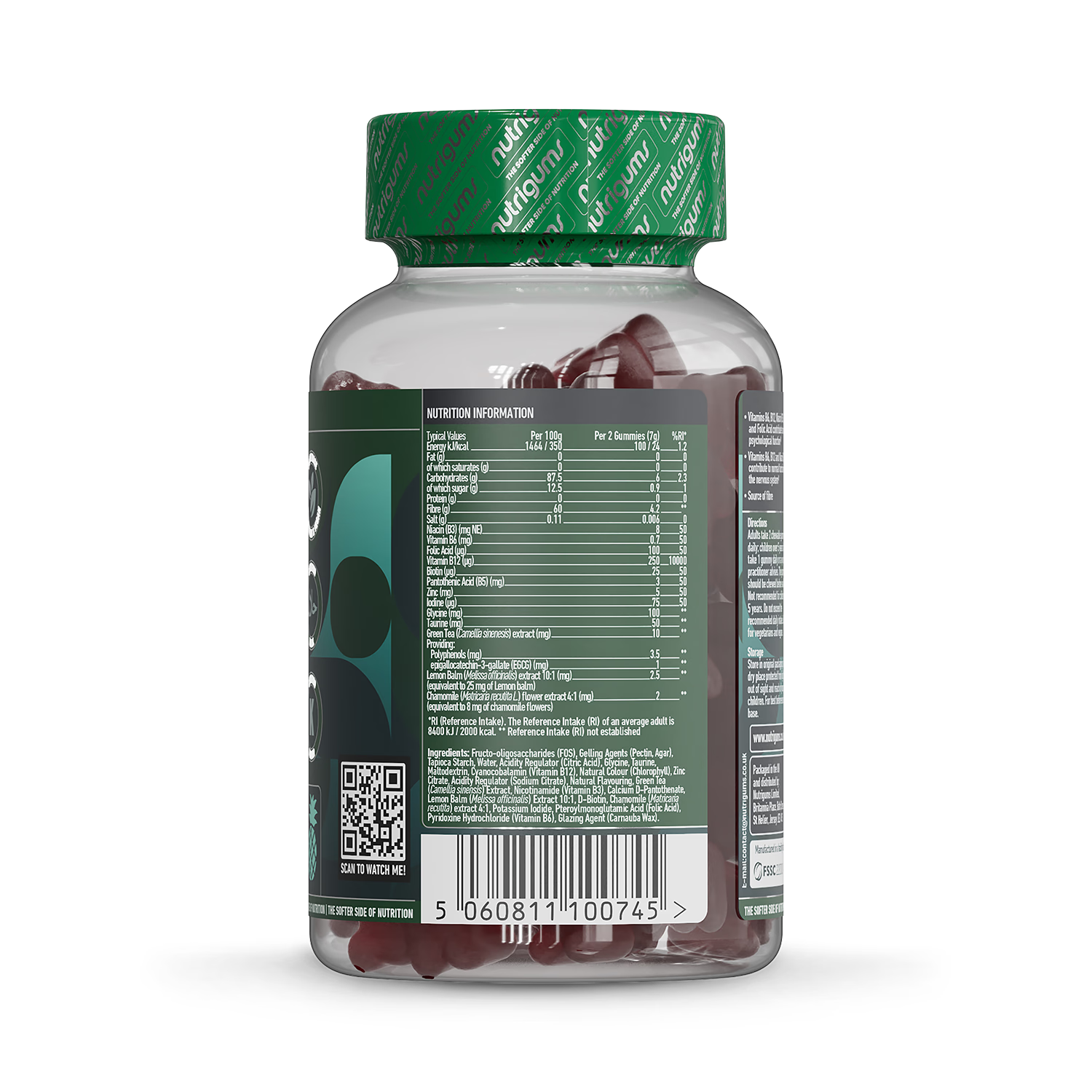 Nutrigums Rescue Bears mind and mood gummies 60, imported from the UK