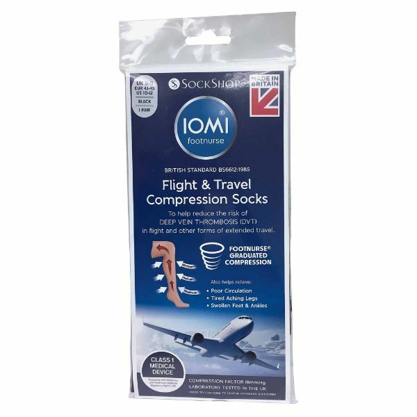 IOMI Mens 18 Mmhg Compression Flight Socks 6-8.5 UK GOODS Superdrug   