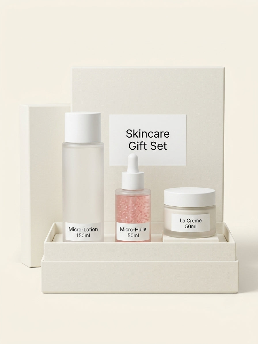 Dior Prestige skincare set with lotion, serum, and cream, imported from the UK