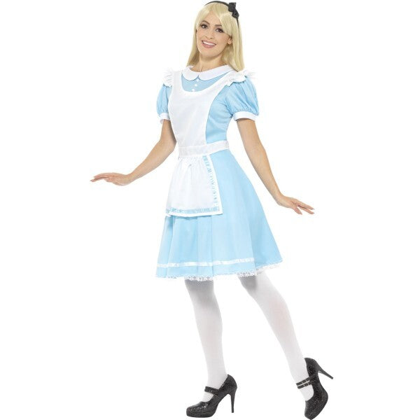 Smiffys Wonder Princess costume blue dress apron headband (British brand)