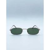 SVNX oval frame sunglasses gold and khaki - British product