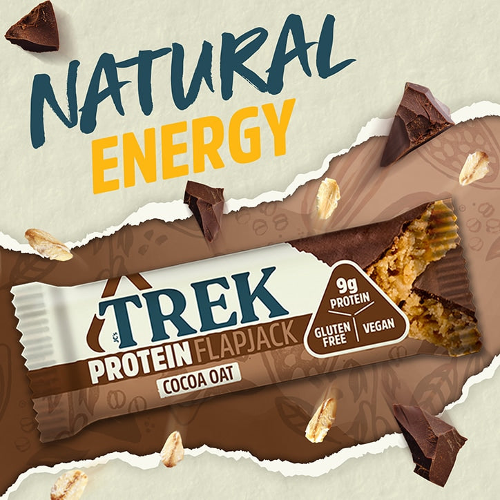 Trek Cocoa Coconut Protein Flapjack 50g Protein Bars Holland&Barrett   