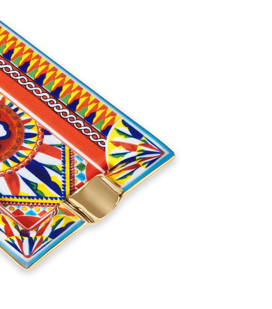 Dolce&Gabbana Casa Carretto ornate ashtray with gold brushstrokes - British product