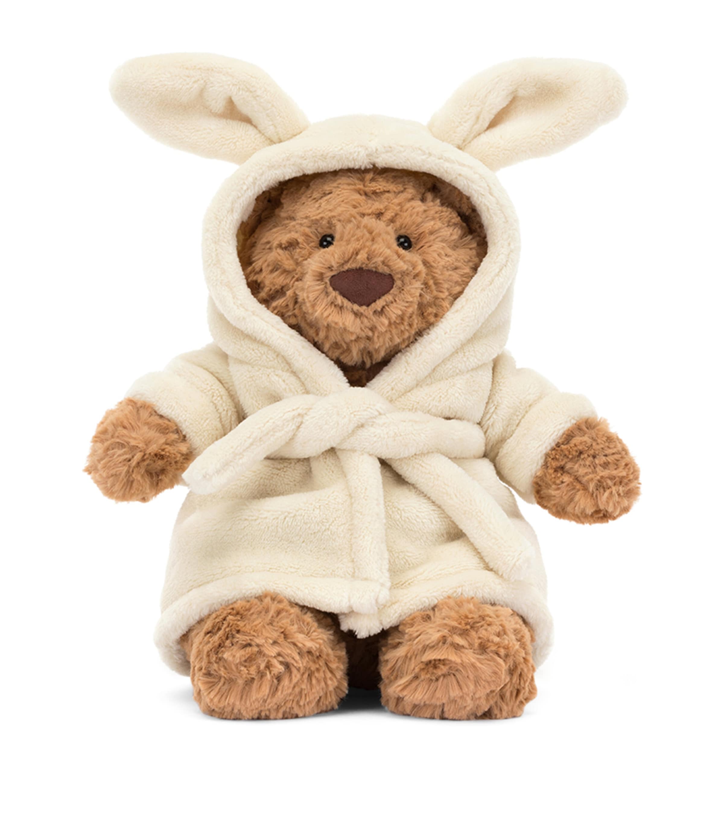 Jellycat Bartholomew Bear with Bathrobe soft toy 26cm, UK version
