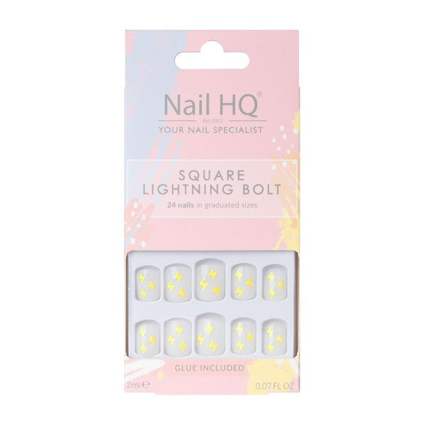 Nail HQ Square Lightning Bolt Nails