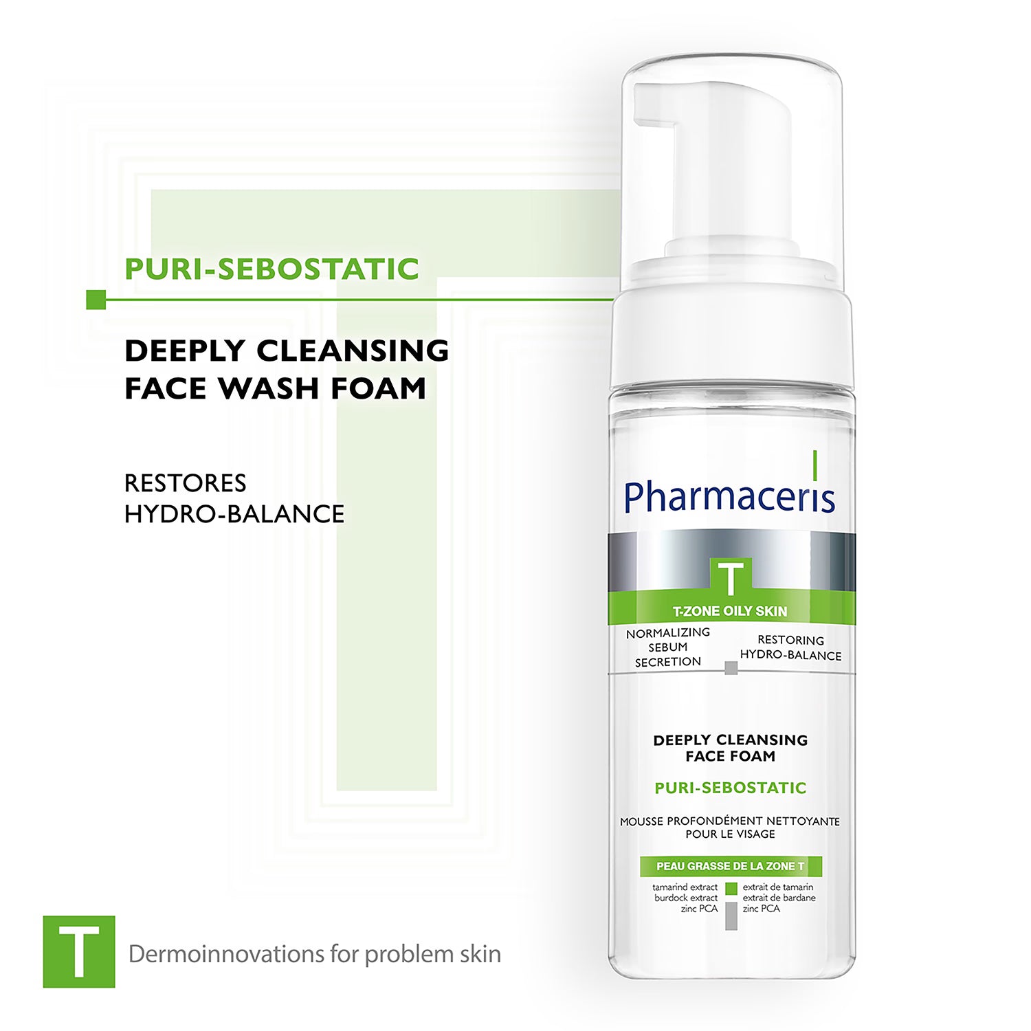 Pharmaceris Puri-Sebostatic cleansing foam 150ml, UK version