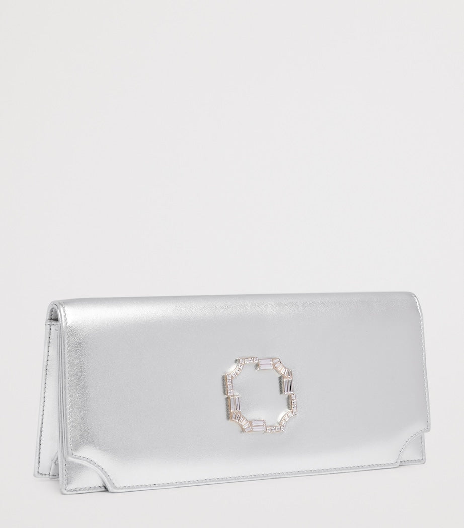Malone Souliers Vivien metallic leather clutch bag - British product