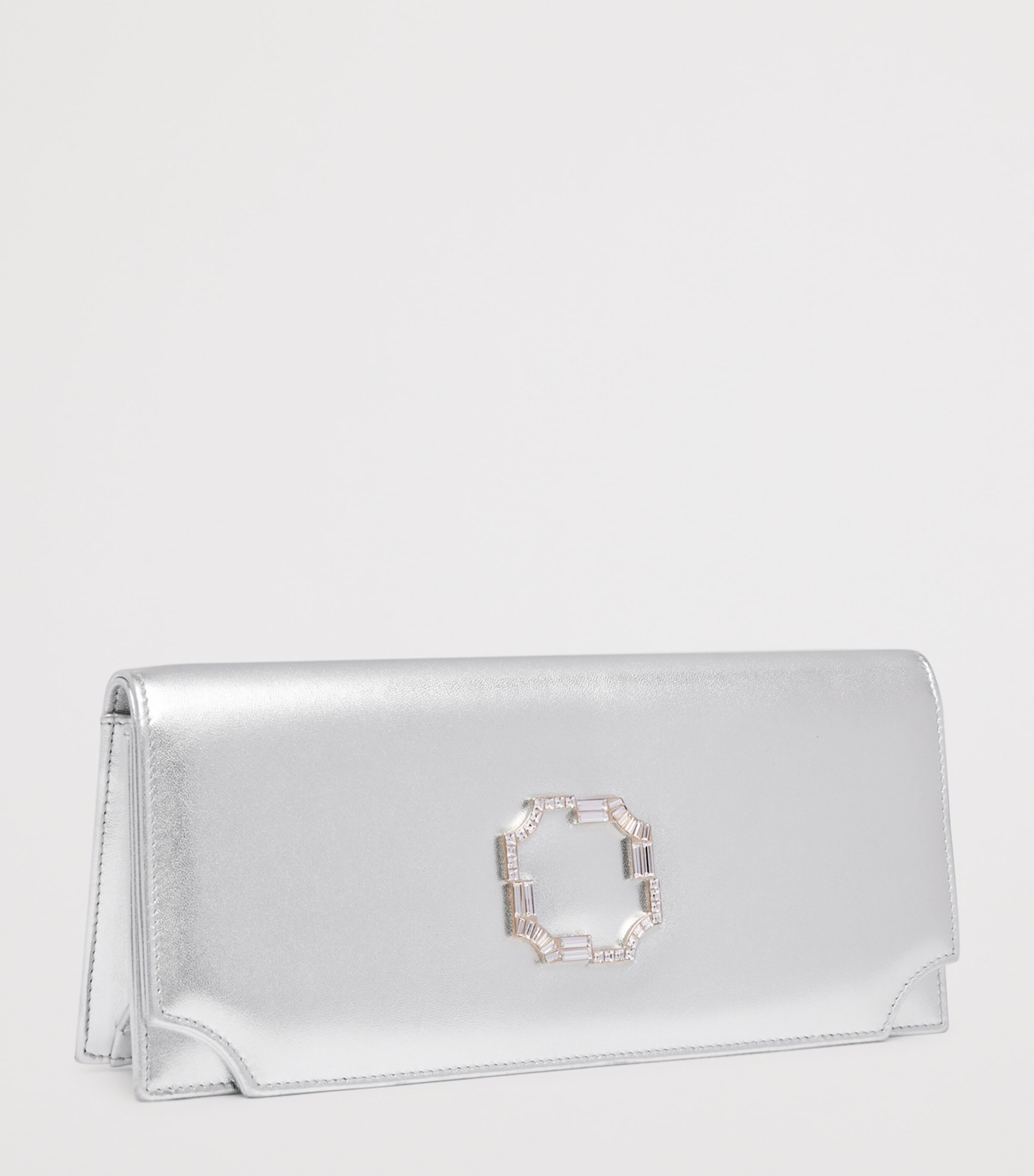 Malone Souliers Vivien metallic leather clutch bag - British product