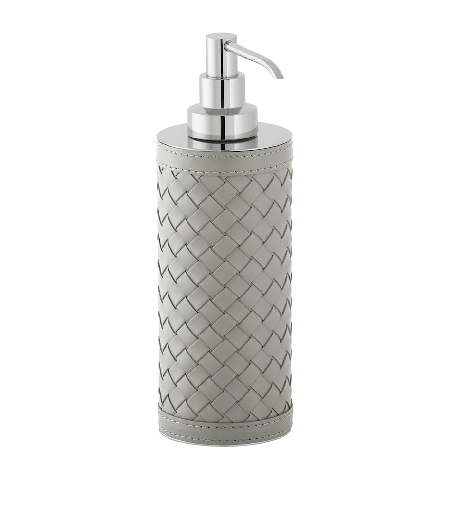 Riviere leather woven soap dispenser - British product