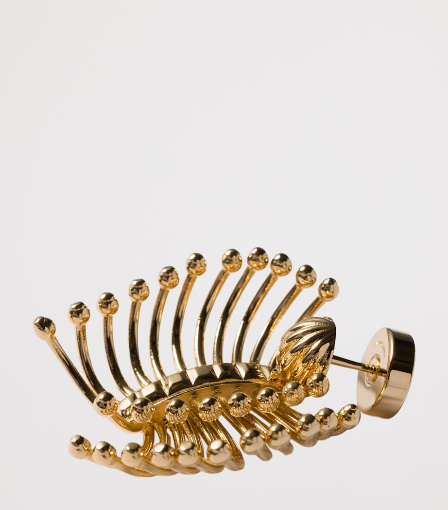 Miu Miu shell earrings gold tone, imported from the UK