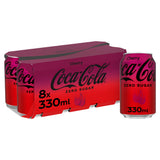 Coca Cola Zero Sugar Cherry 8x330ml Bigger multipacks Sainsburys   