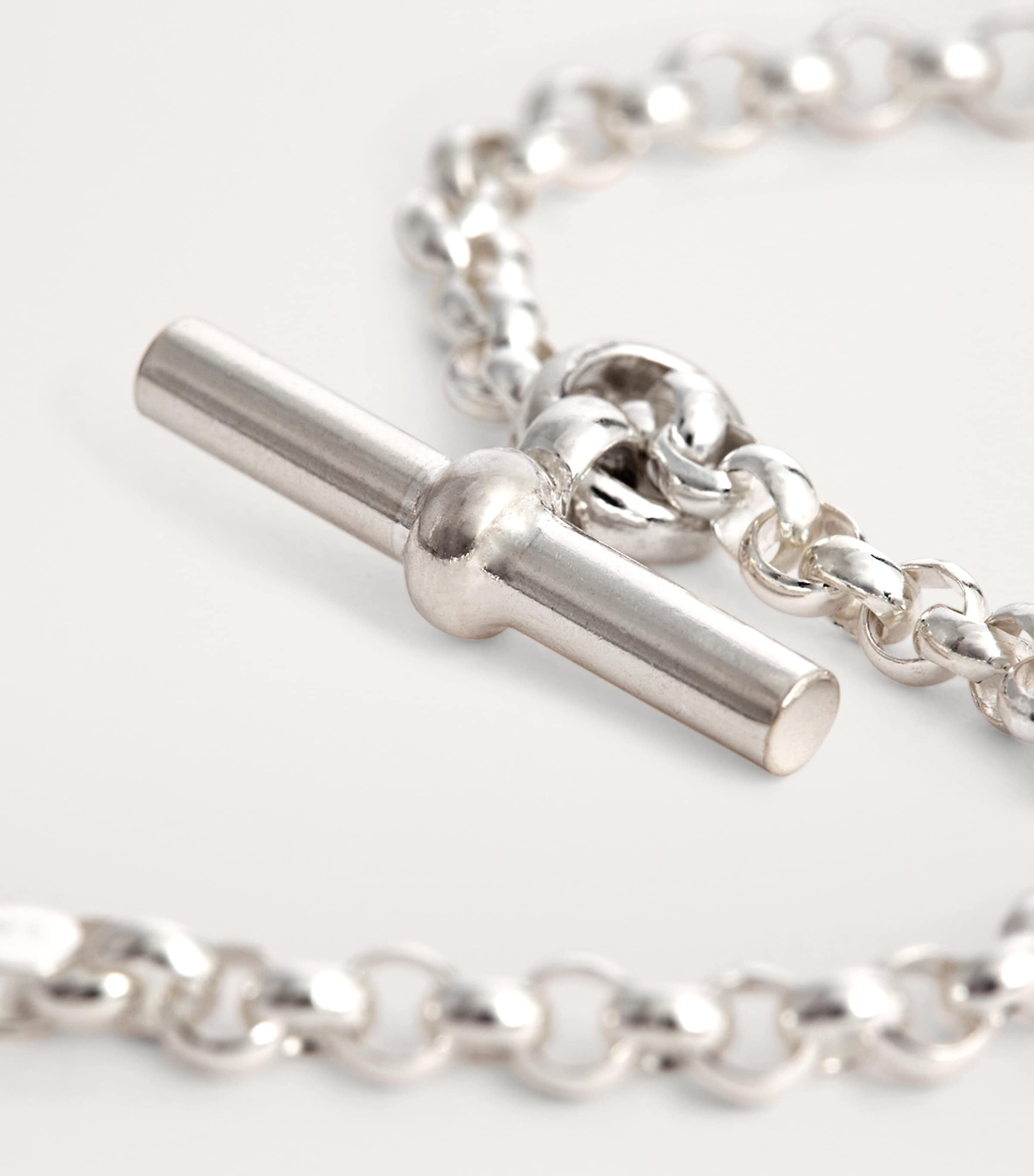 Tilly Sveaas sterling silver T-bar belcher chain bracelet, UK version