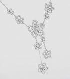 Graff white gold and diamond wild flower necklace 46cm, imported from the UK