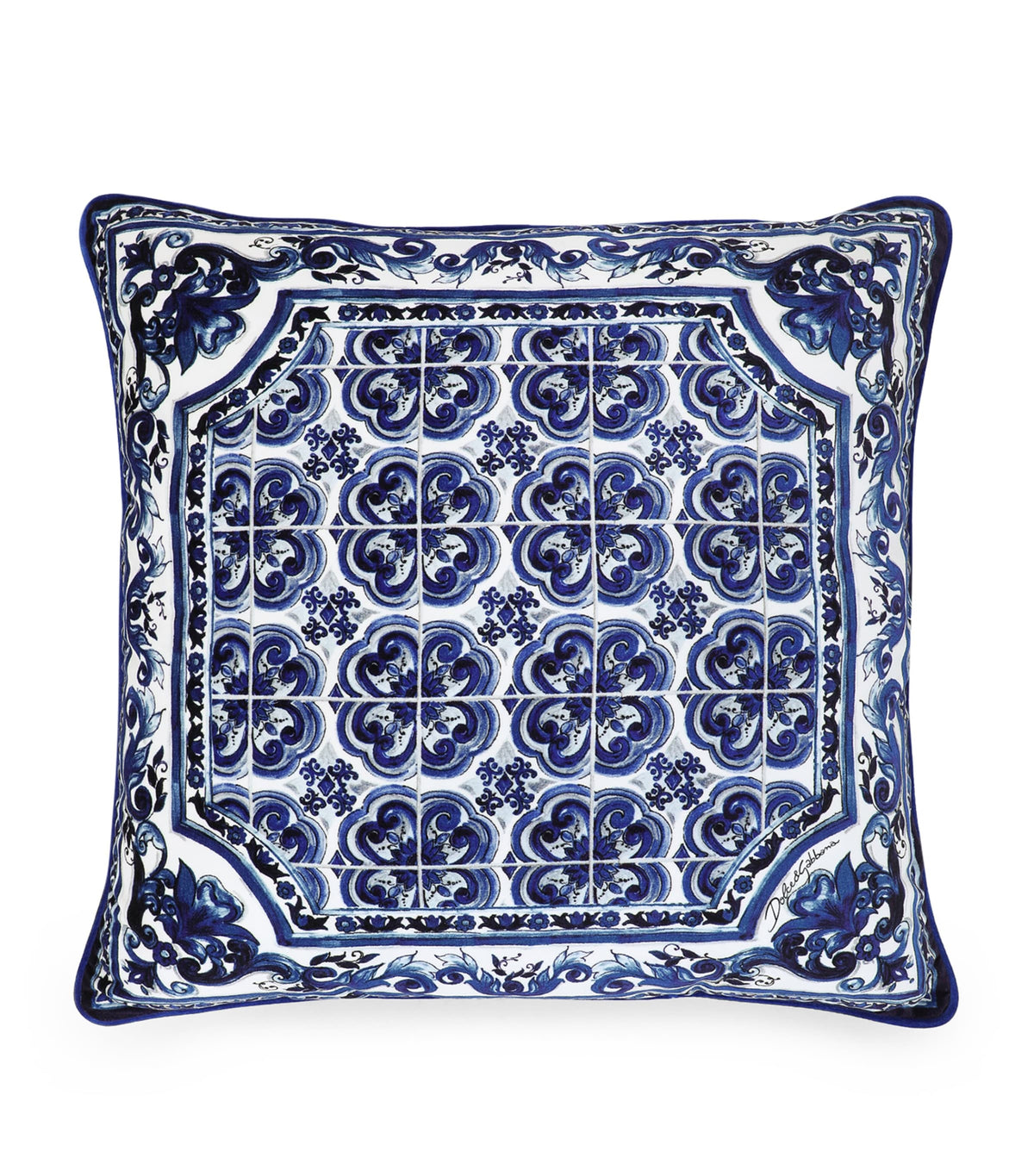 Dolce&Gabbana silk Blu Mediterraneo cushion 60cm x 60cm - British product