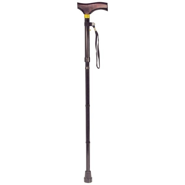 Aidapt Collapsible Walking Stick with Wooden Handle