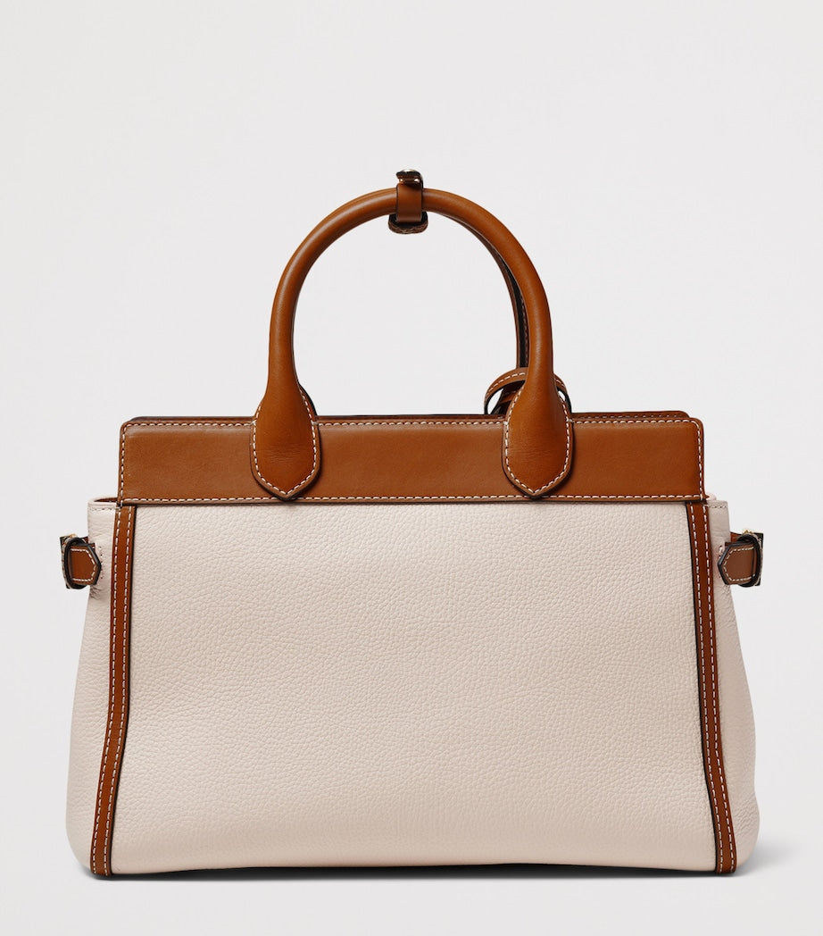 Aspinal of London Savannah top-handle bag in grained leather (British brand)