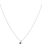 Rhodium-Plated Charm Necklace