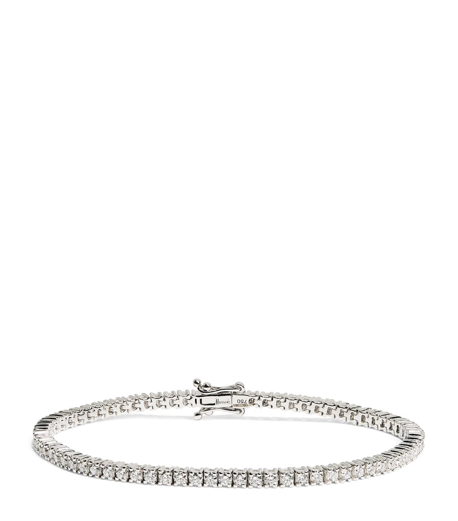 Harrods white gold diamond tennis bracelet 2.00ct - British product