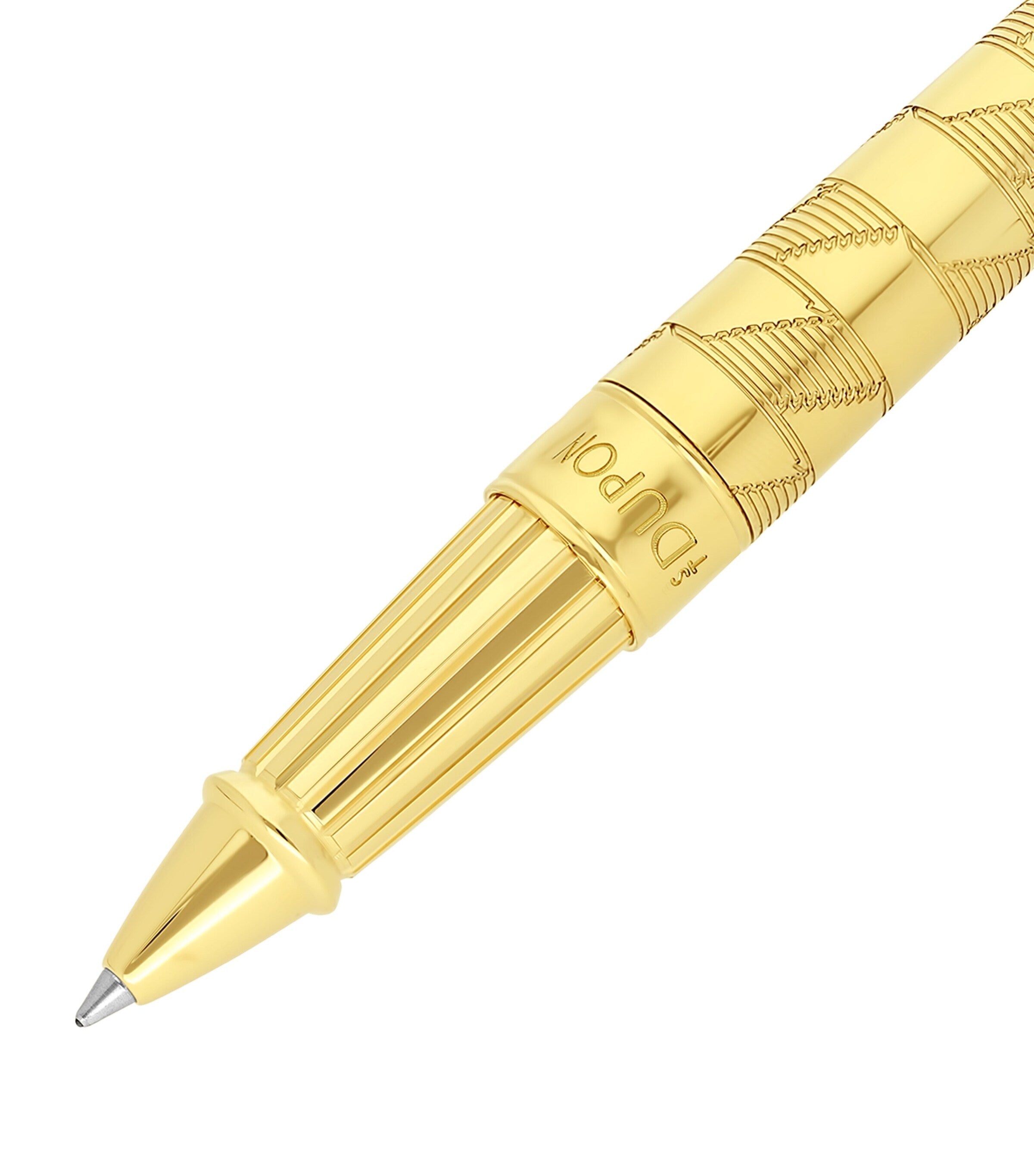 S.T. Dupont guilloché engraved rollerball pen 1872 design 15cm (British brand)