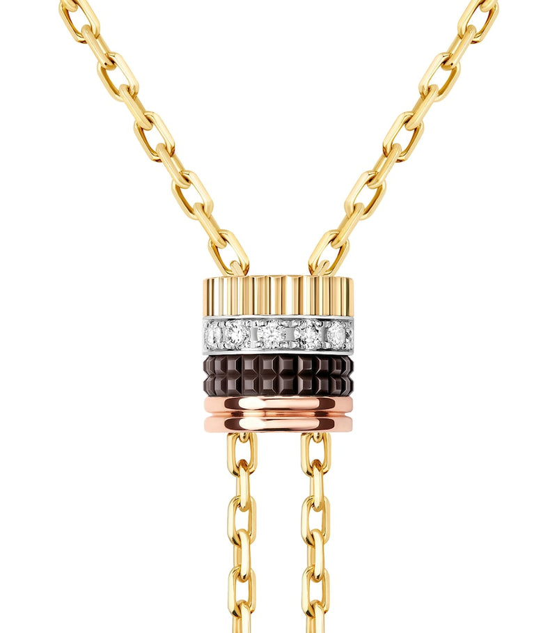 Boucheron Quatre Classique necklace mixed gold diamond - British product