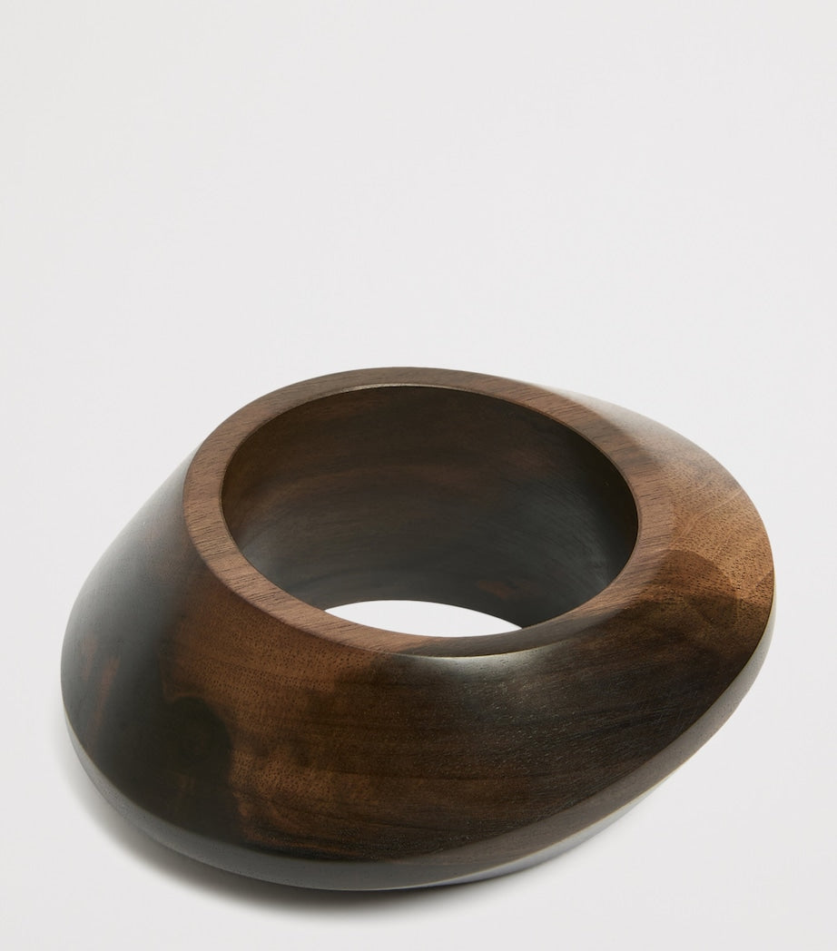 Max Mara ebony bangle bracelet with natural wood, UK version
