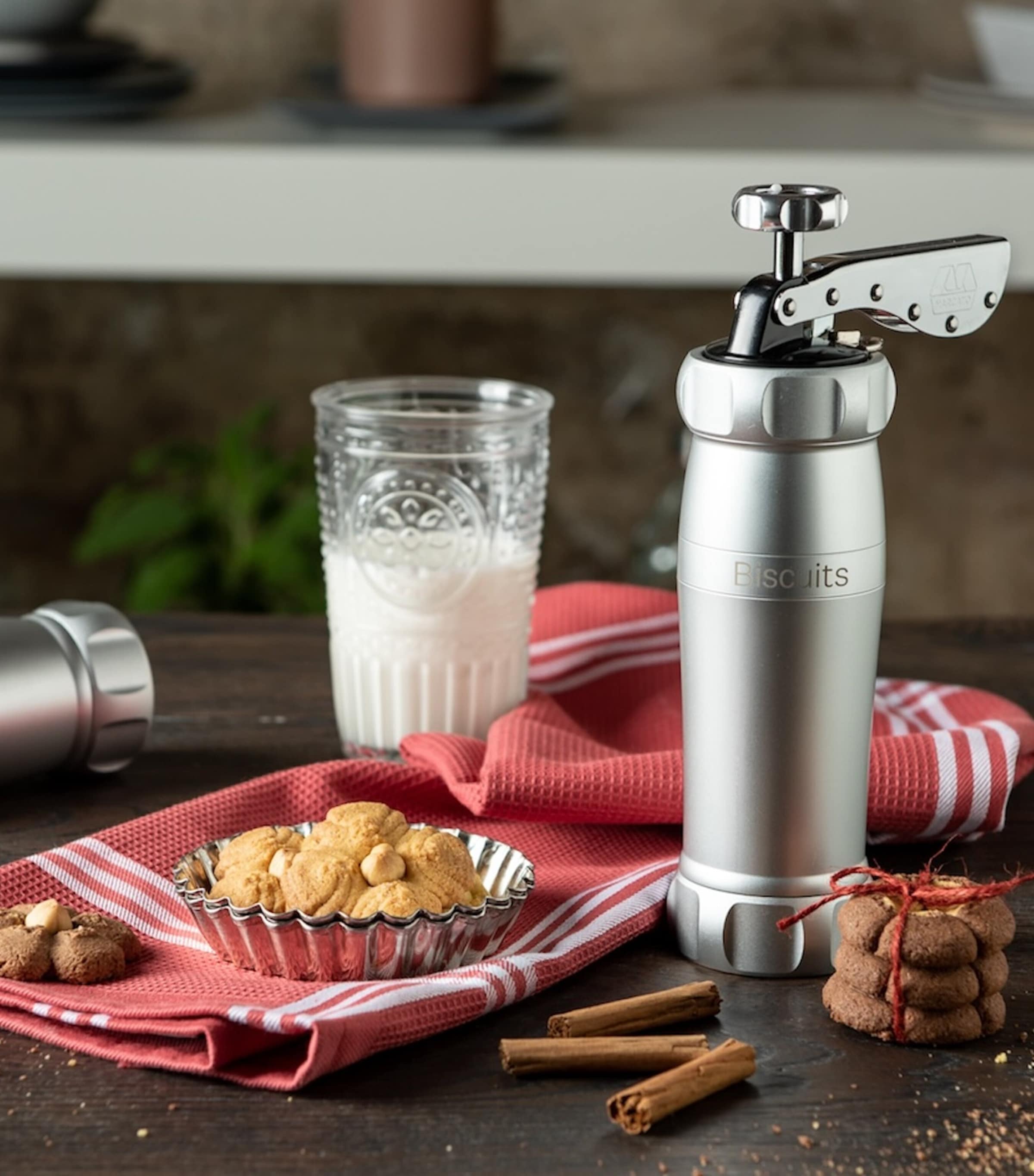 Marcato cookie press and dispenser set, imported from the UK