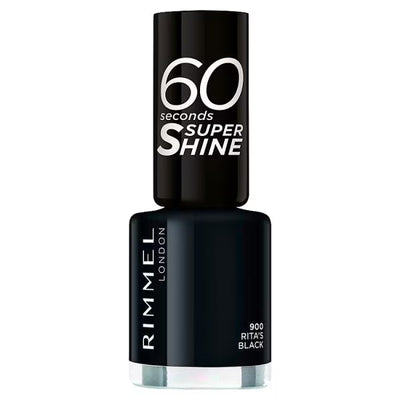 Superdrug Rimmel 60 Seconds Super Shine Nail Polish Rita Ora Black- Buy online at McGrocer