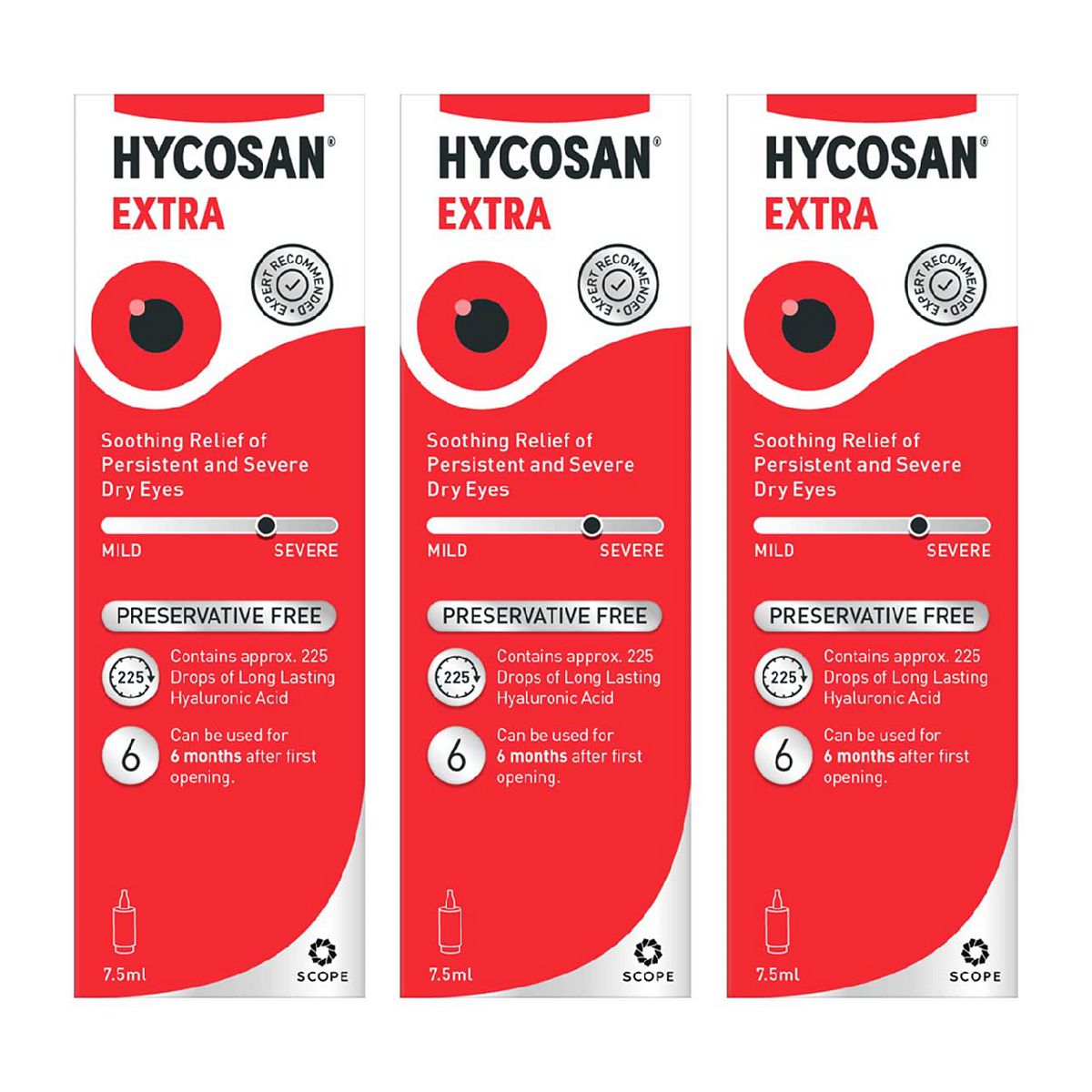 Hycosan Extra Preservative Free Drops - 3 x 7.5ml GOODS Boots   