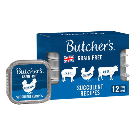 Butcher's Succulent Recipes Dog Food Trays 12x150g All bigger packs Sainsburys   