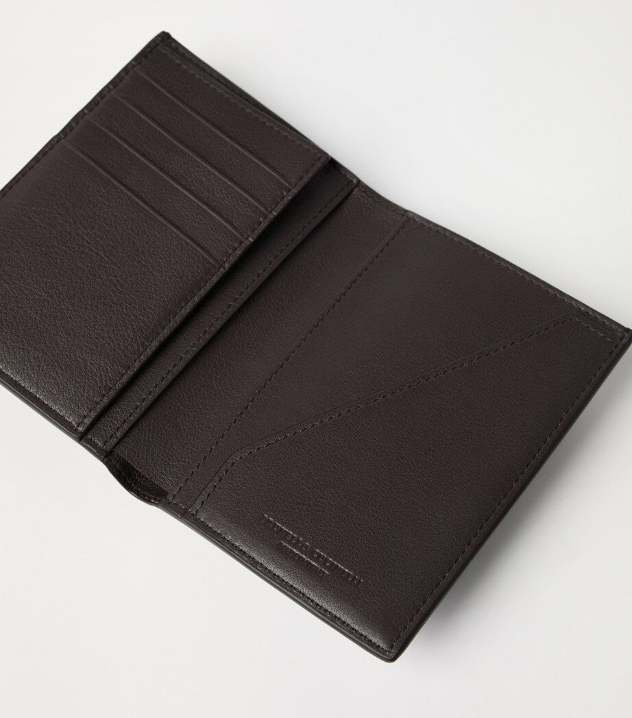 Brunello Cucinelli leather passport holder with card slots, 10.5cm x 14cm - British product