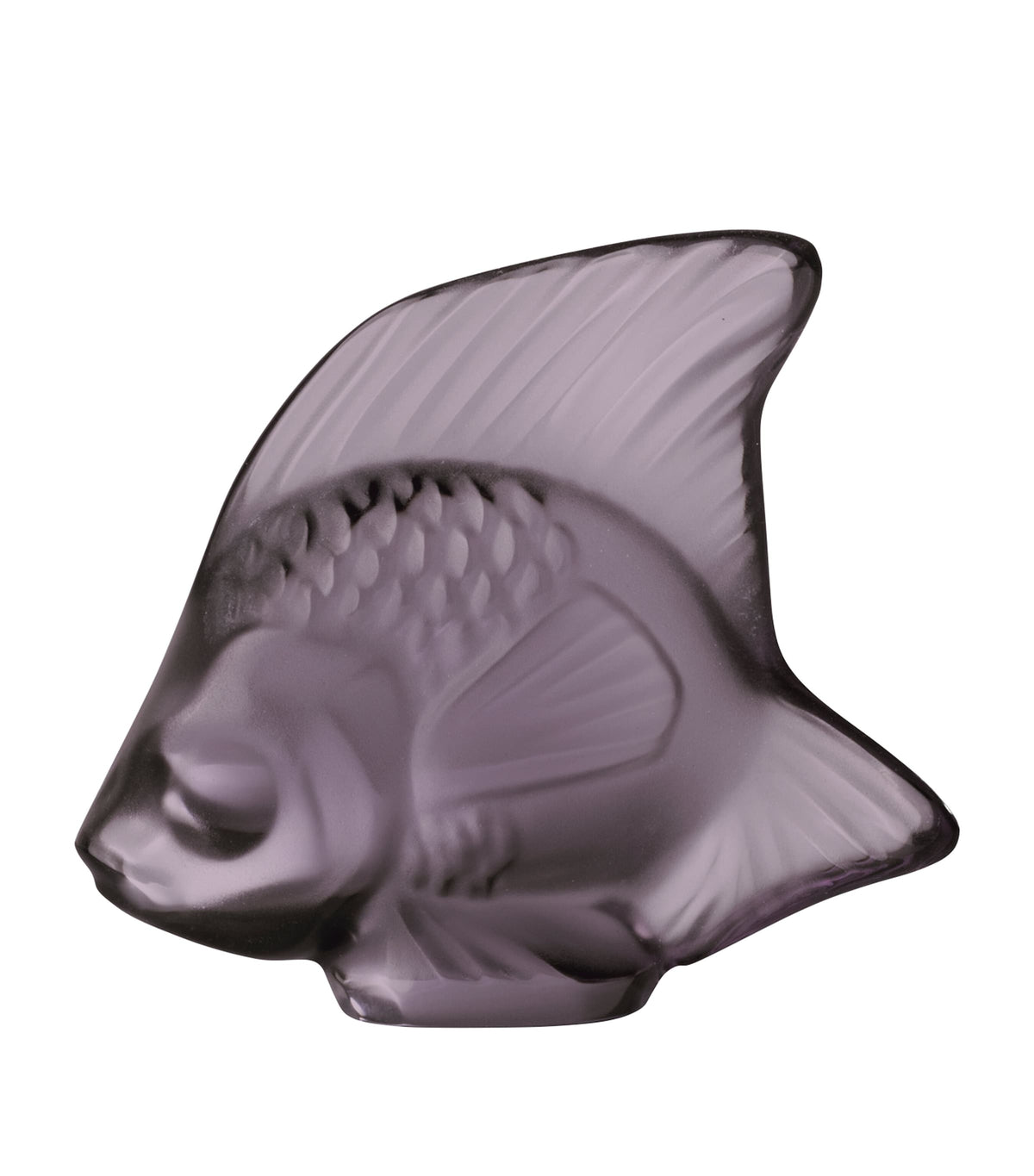 Lalique crystal fish sculpture purple, UK version