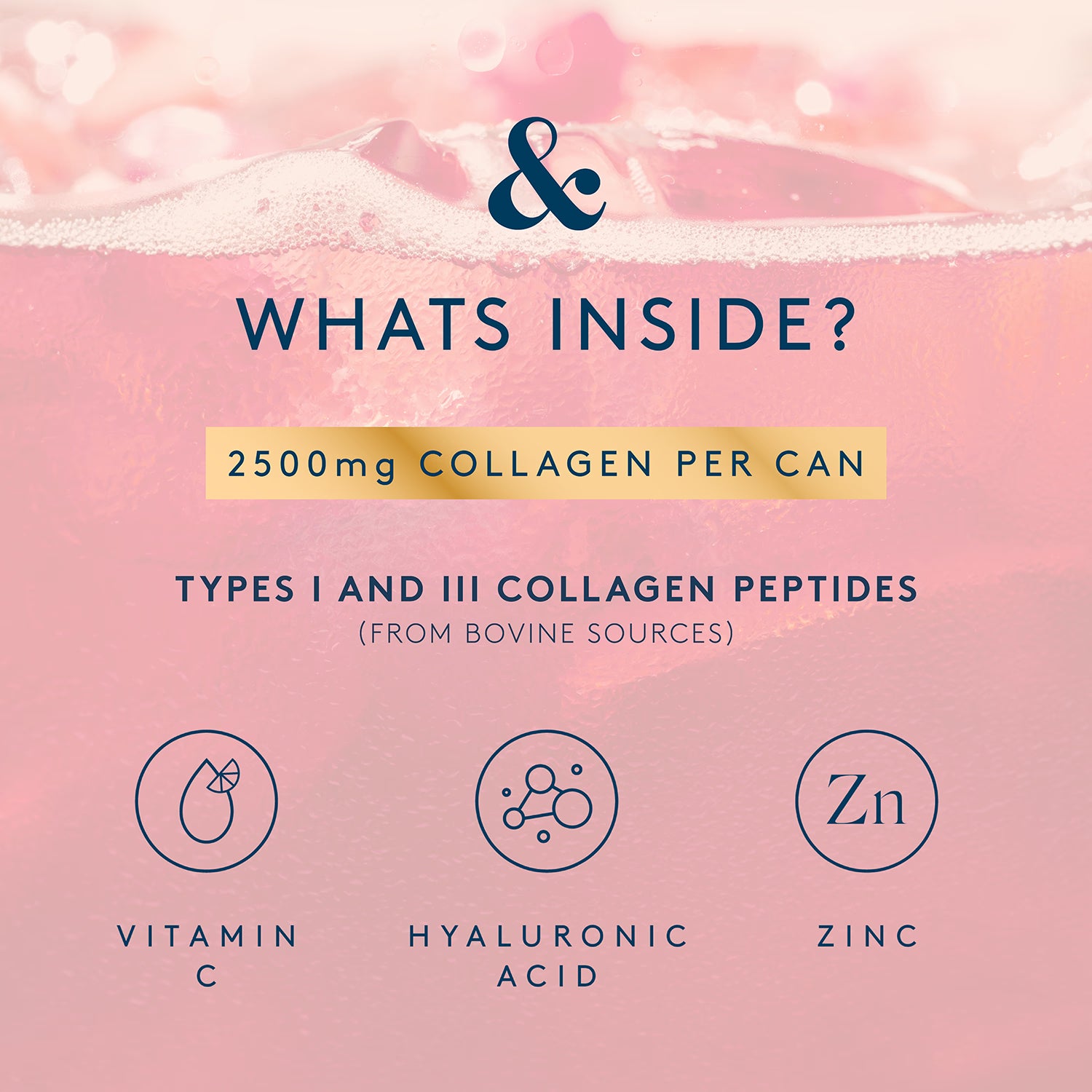 Dose & Co beauty collagen sparkling drink raspberry 250ml, imported from the UK