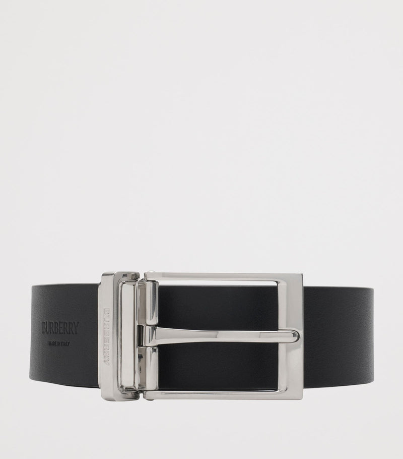 Burberry reversible belt with leather and check pattern (British brand)