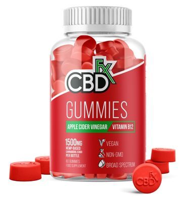 CBDfx Gummies Apple Cider Vinegar &amp;amp; Vitamin B12 1500mg - 60 Gummies