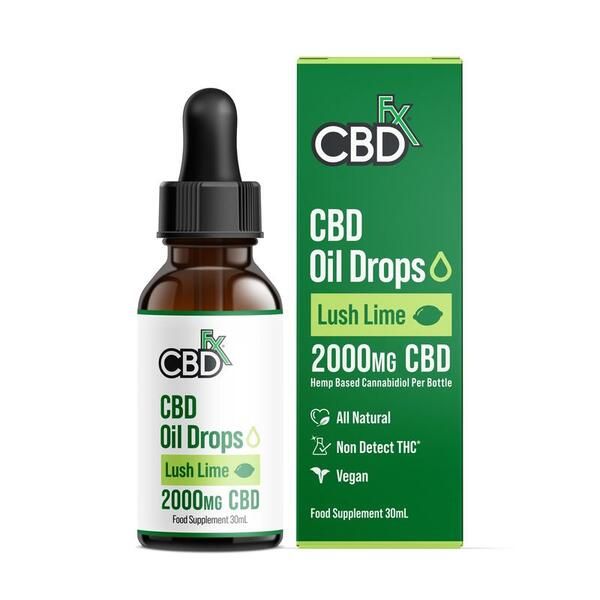 CBDfx Lush Lime CBD Oil Drops 2000mg CBD