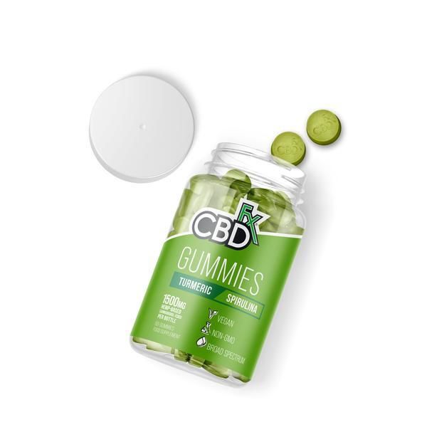 CBDfx Turmeric &amp;amp; Spirulina CBD Gummies X60 1500mg