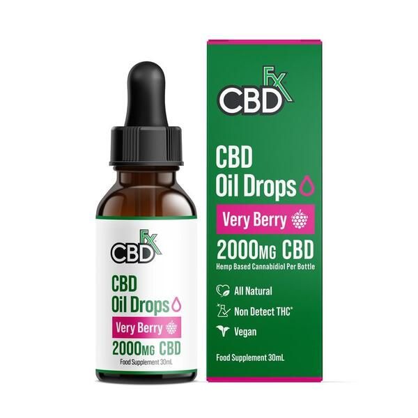 CBDfx Very Berry CBD Oil Drops 2000mg CBD