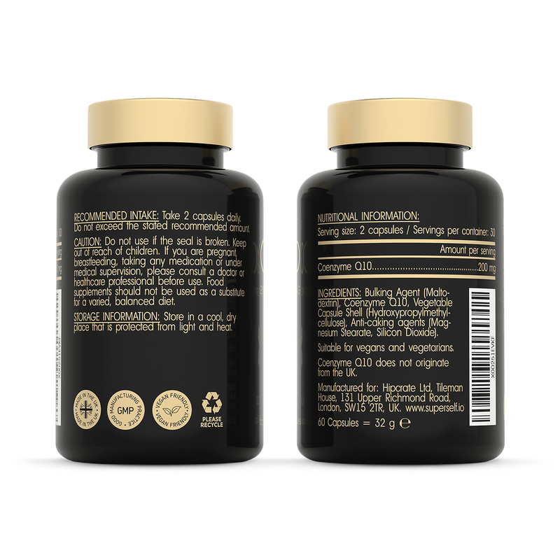SuperSelf CoQ10 coenzyme Q10 200mg 60 capsules - British product