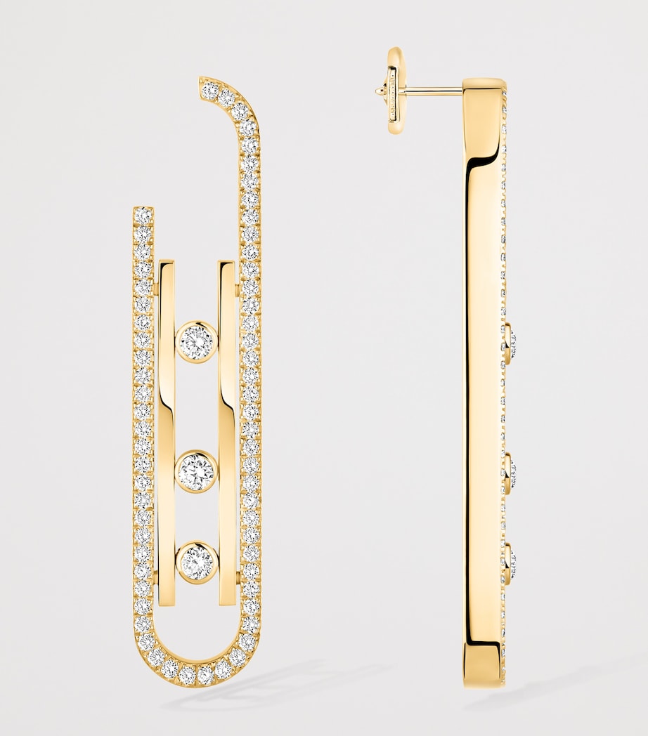 Messika Move yellow gold diamond earrings 1ct, UK version