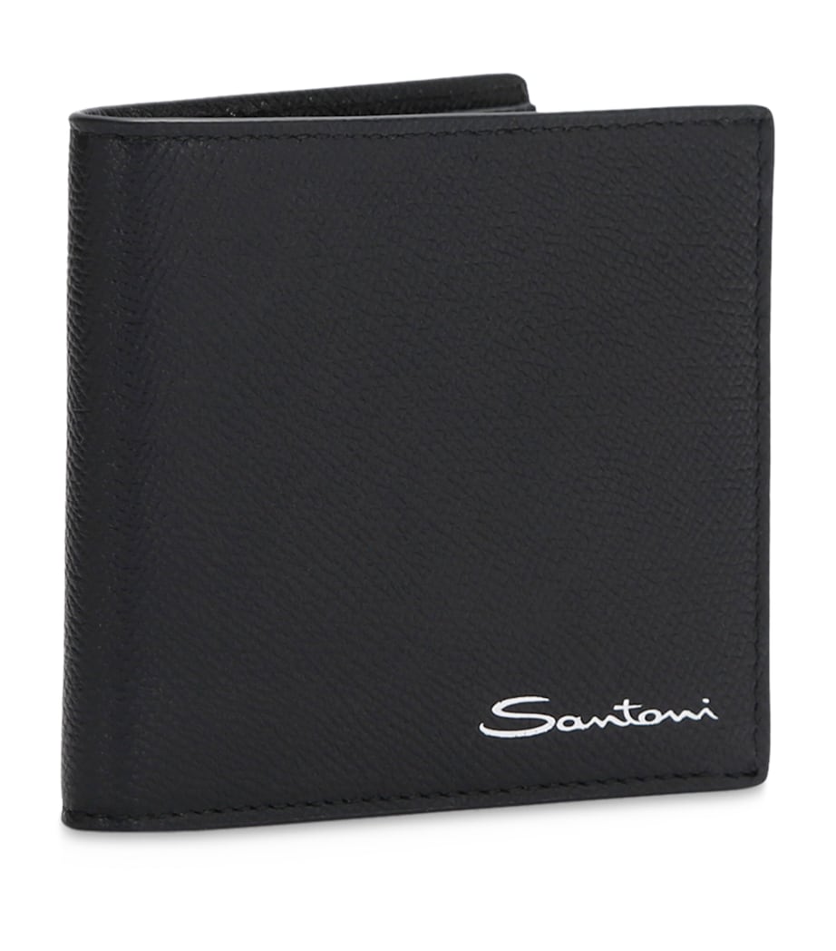 Santoni textured leather wallet, imported from the UK