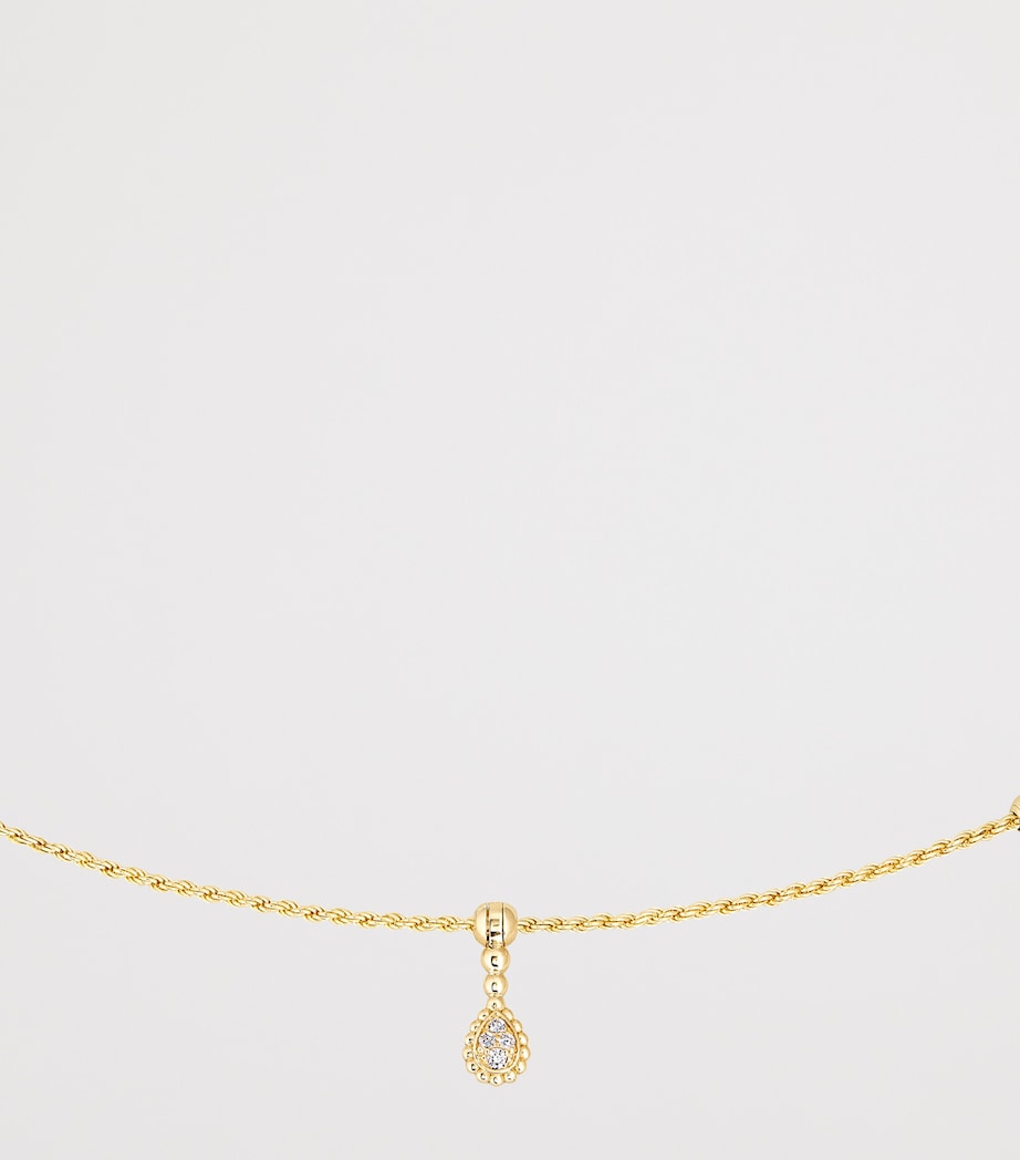 Boucheron yellow gold diamond Serpent Bohème necklace, imported from the UK