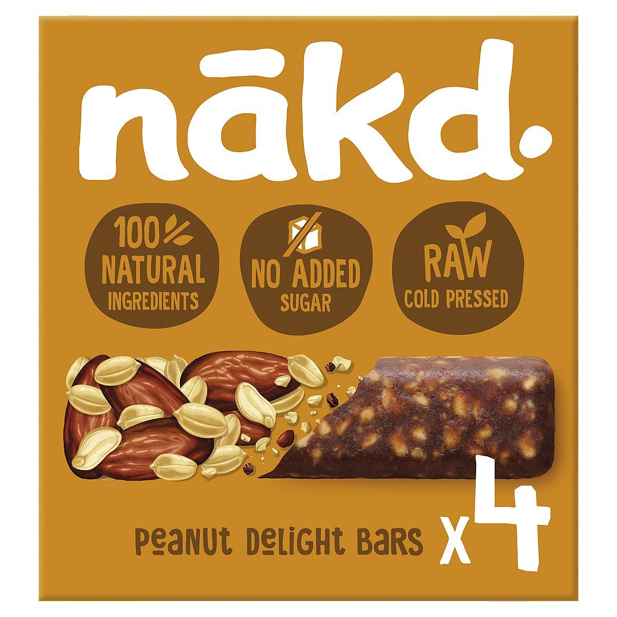 Nakd Peanut Delight - 4 x 35g Health Foods Boots   