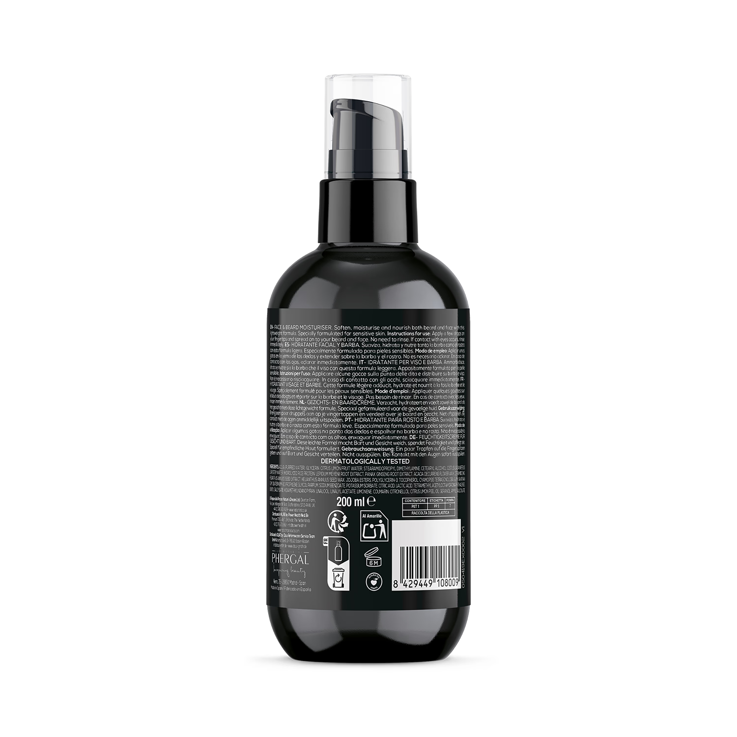 Naturtint Men Face & Beard Moisturiser 200ml (British brand)