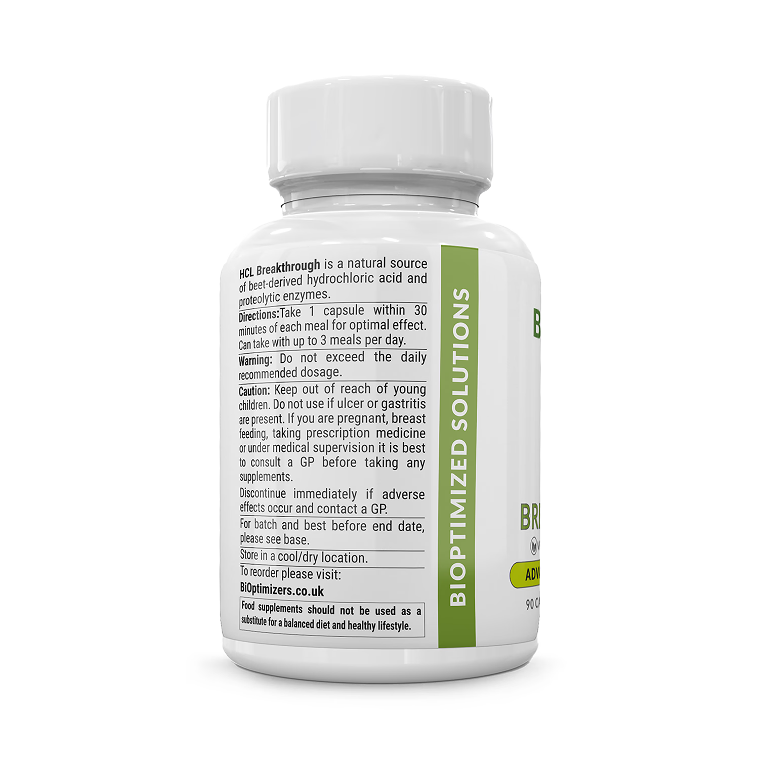 Vipetech HCL Breakthrough 90 capsules betaine HCL supplement - British product