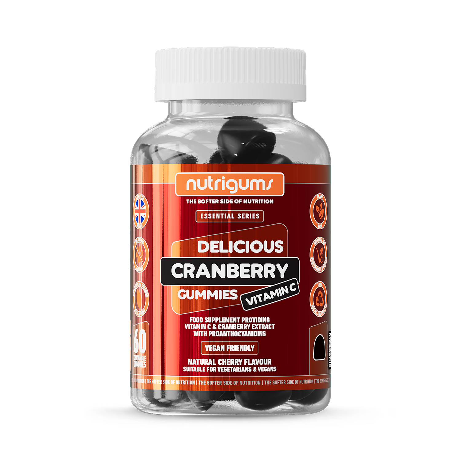 Nutrigums cranberry vitamin C gummies 60 count (British brand)