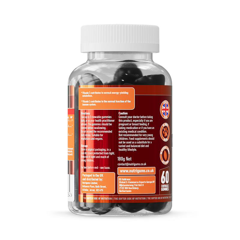 Nutrigums cranberry vitamin C gummies 60 count (British brand)