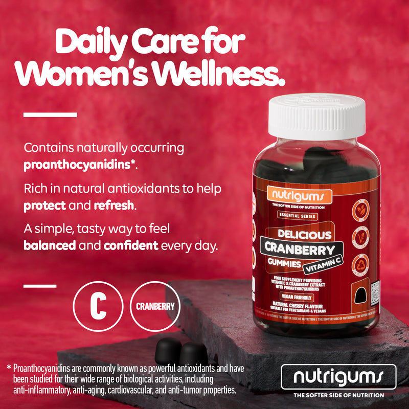 Nutrigums cranberry vitamin C gummies 60 count (British brand)