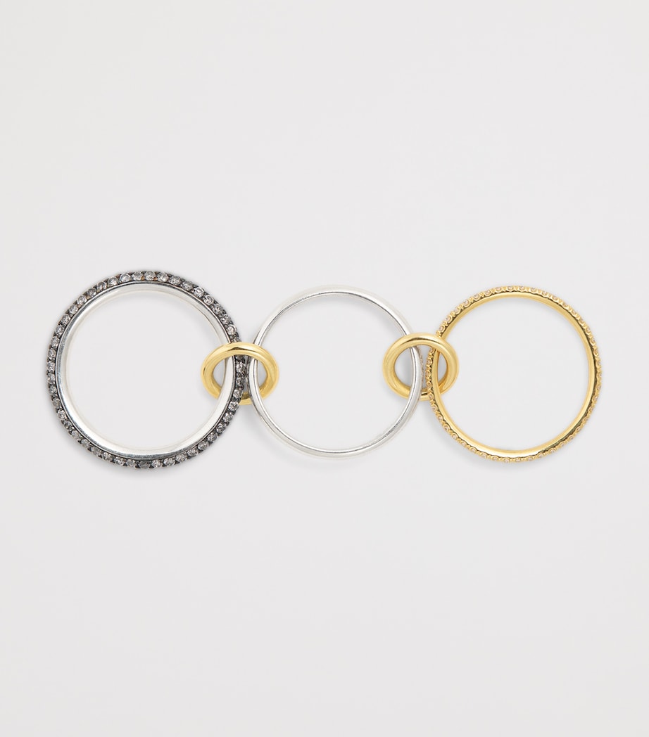 Spinelli Kilcollin mixed gold and diamond Scorpio ring, imported from the UK