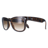 Ray-Ban Folding Wayfarer light havana brown gradient sunglasses 54mm, imported from the UK